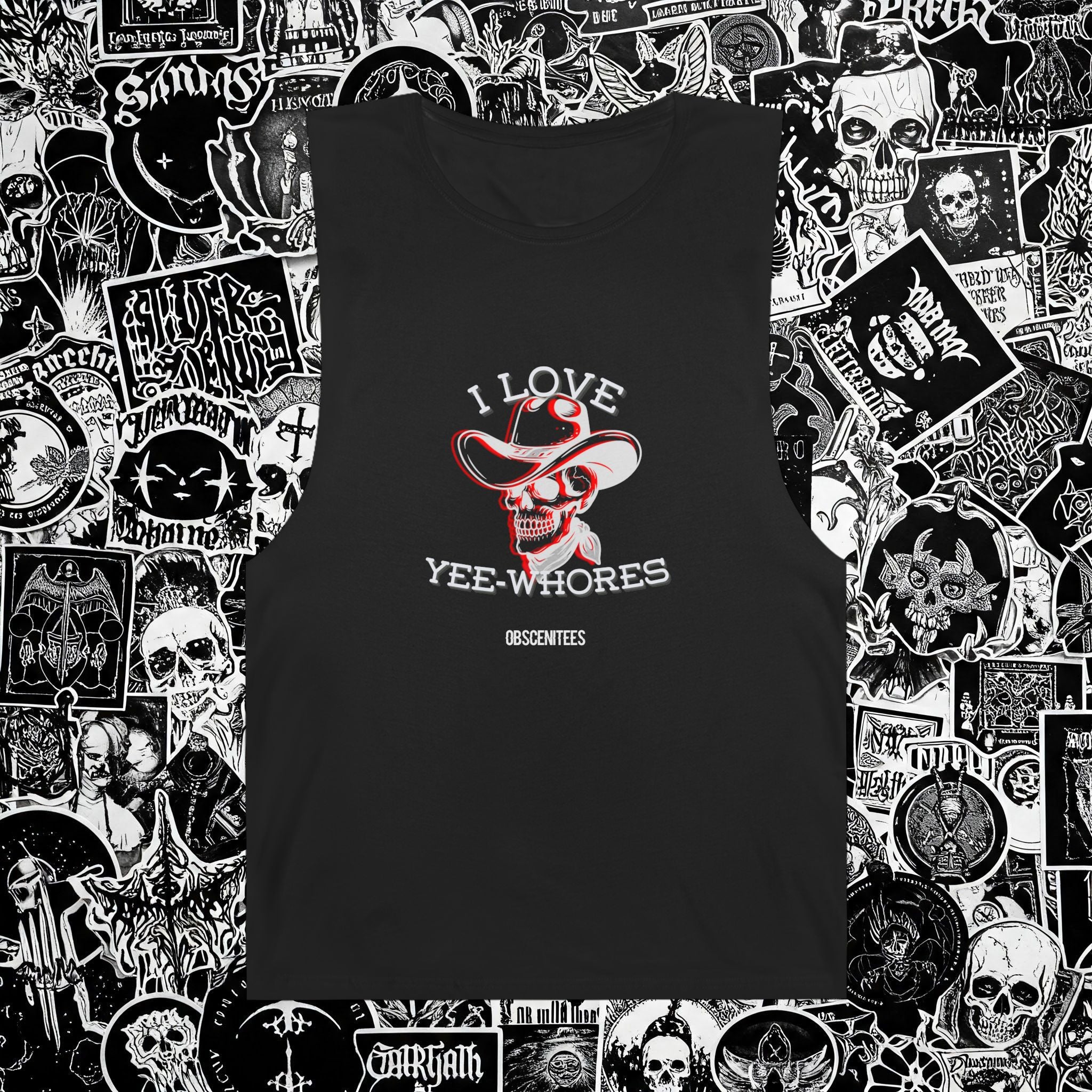 I LOVE YEE-WHORES MUSCLE TEE