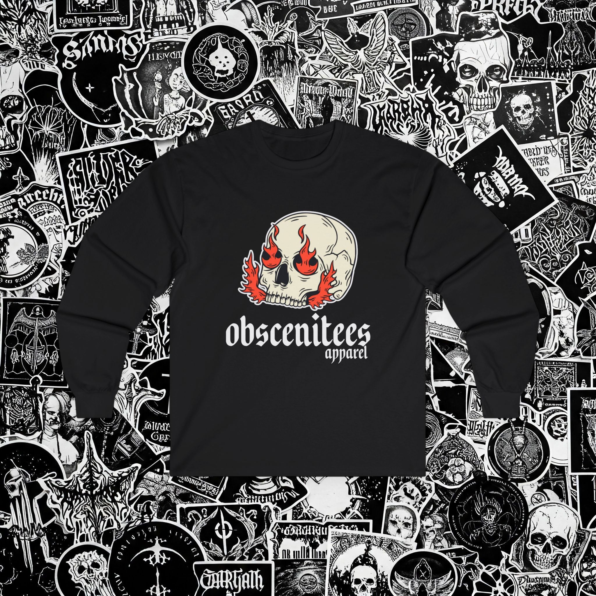 FLAMESKULL LONG SLEEVE TEE