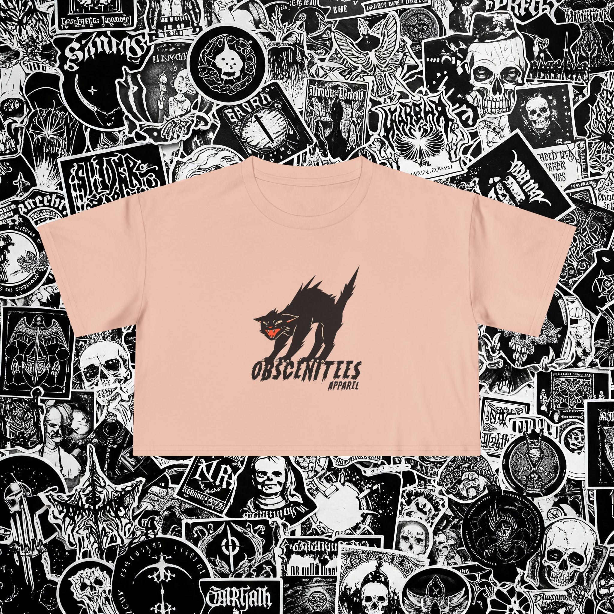 SCAREDY CAT CROP TEE