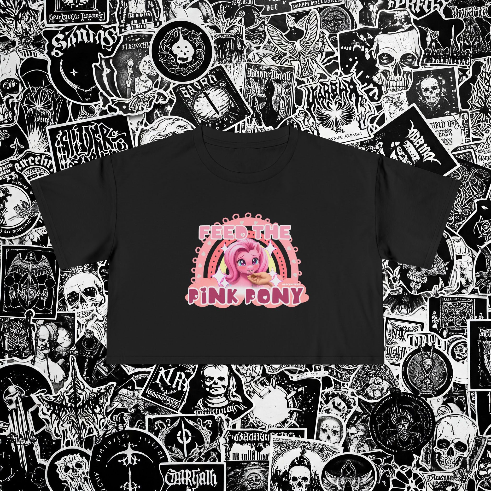 PINK PONY CROP TEE