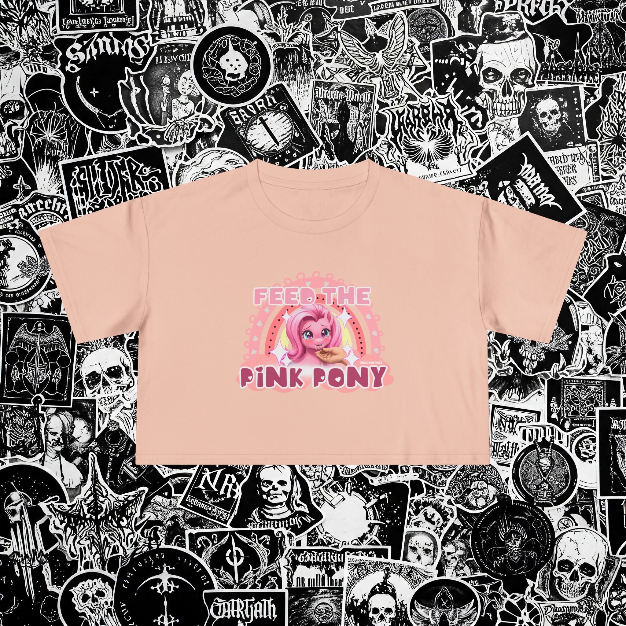 PINK PONY CROP TEE