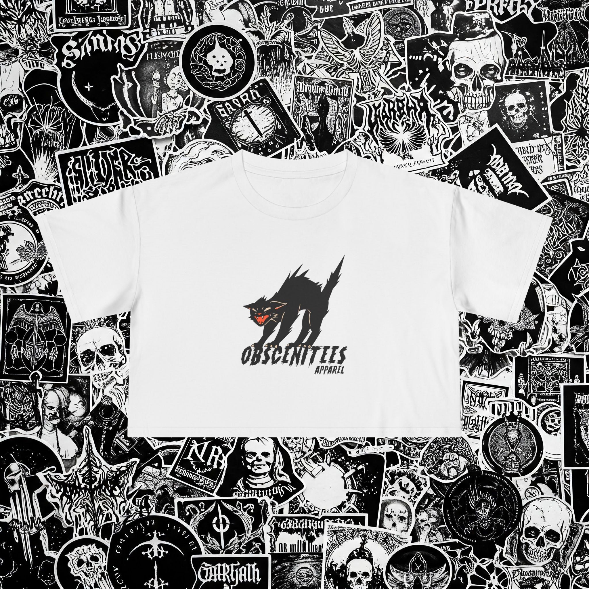 SCAREDY CAT CROP TEE