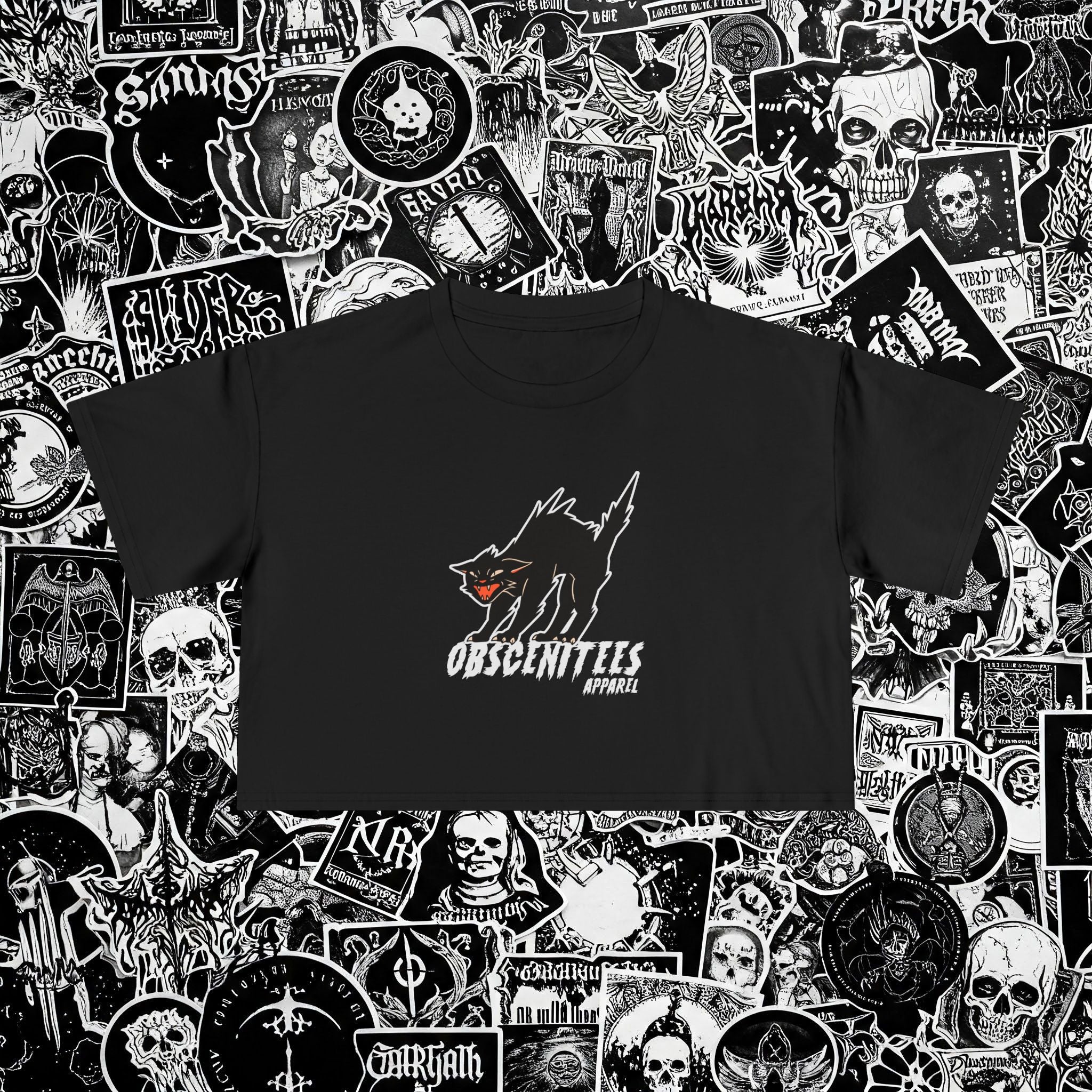 SCAREDY CAT CROP TEE