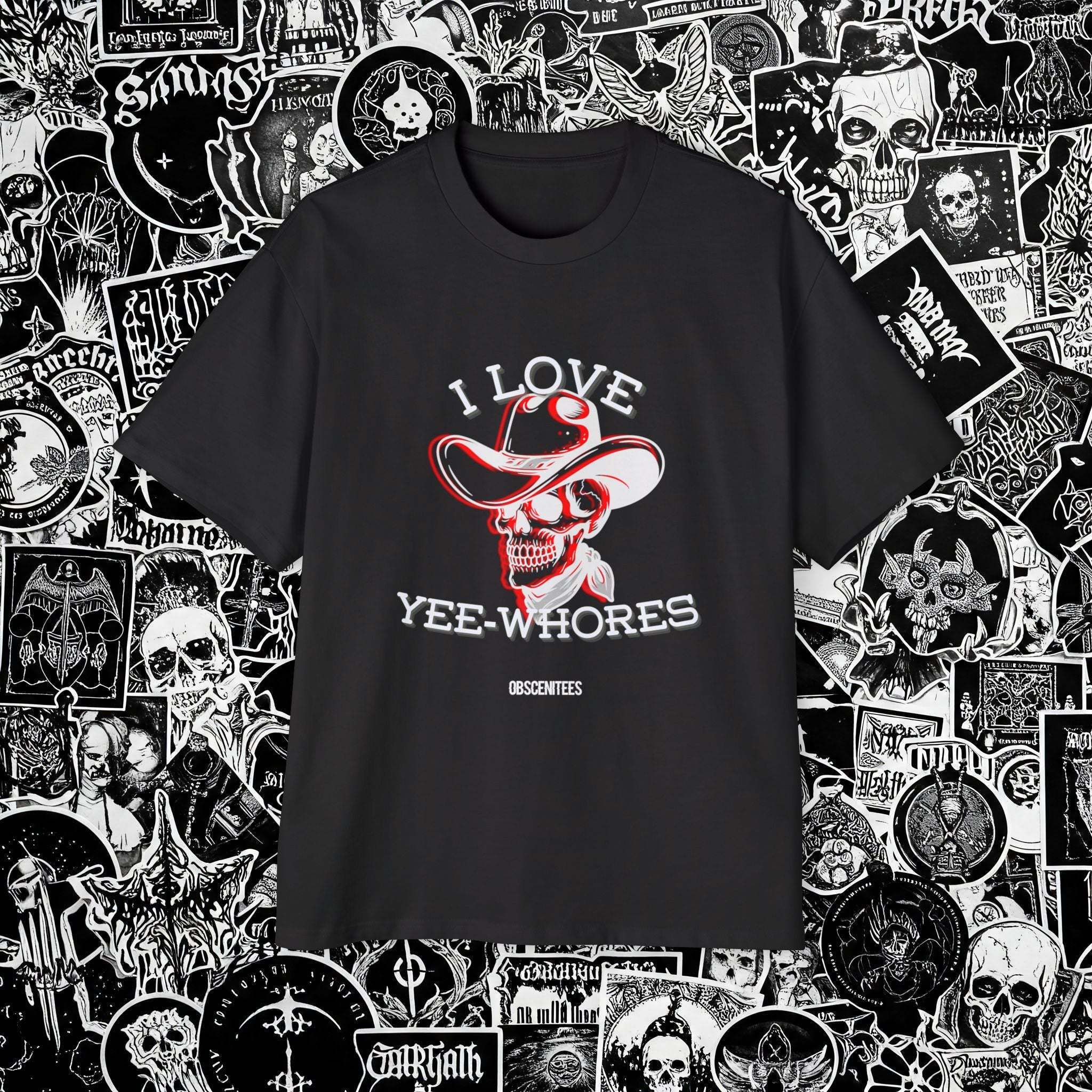 I LOVE YEE-WHORES OVERSIZED TEE