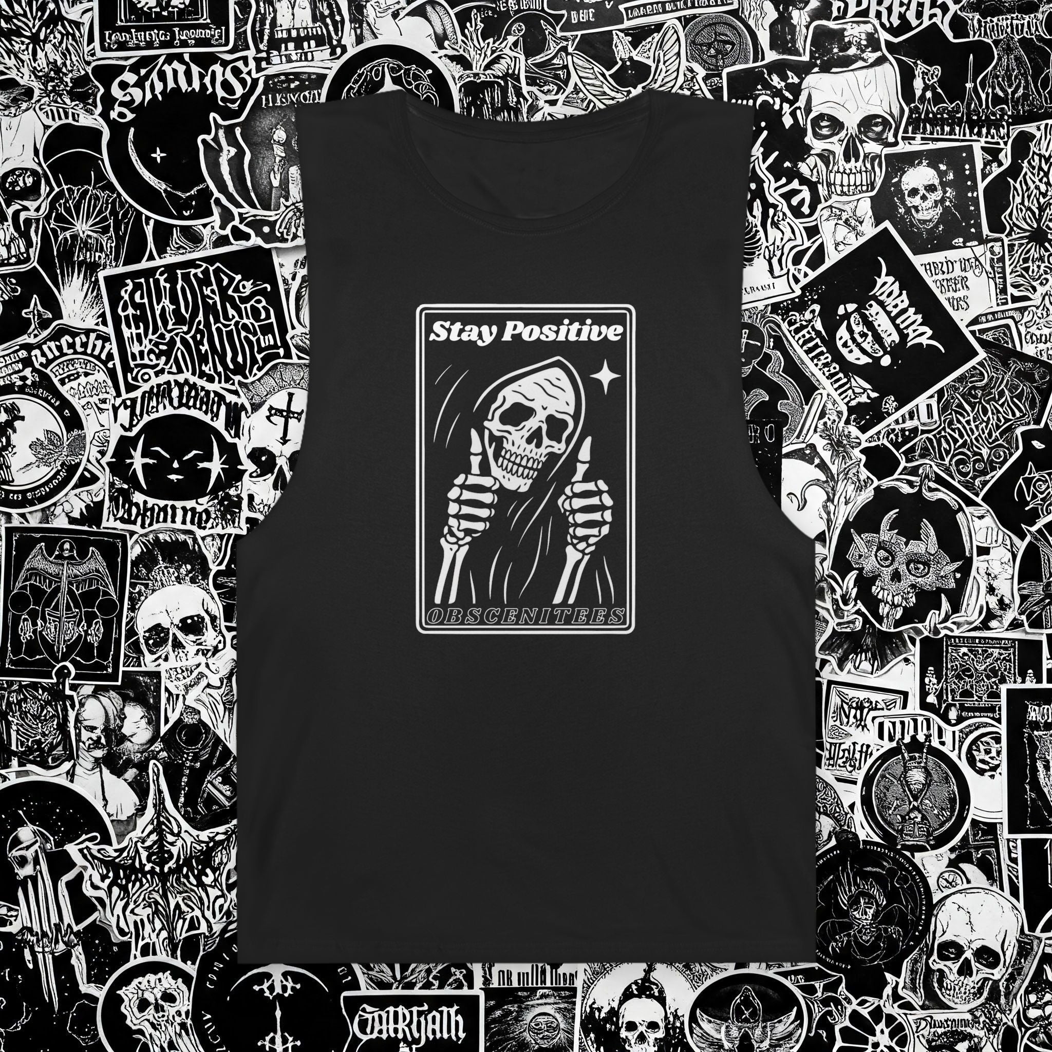 STAY POSITIVE MUSCLE TEE