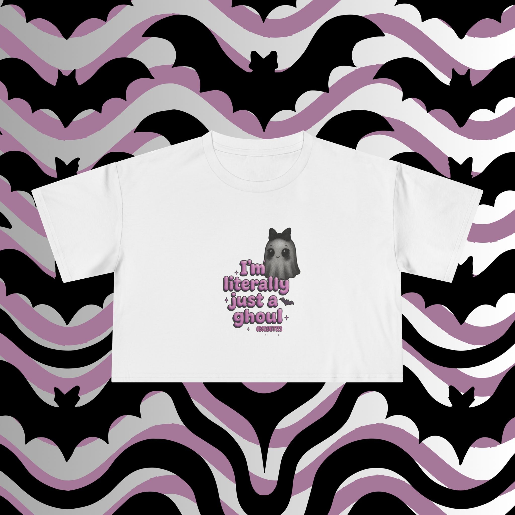 JUST A GHOUL CROP TEE