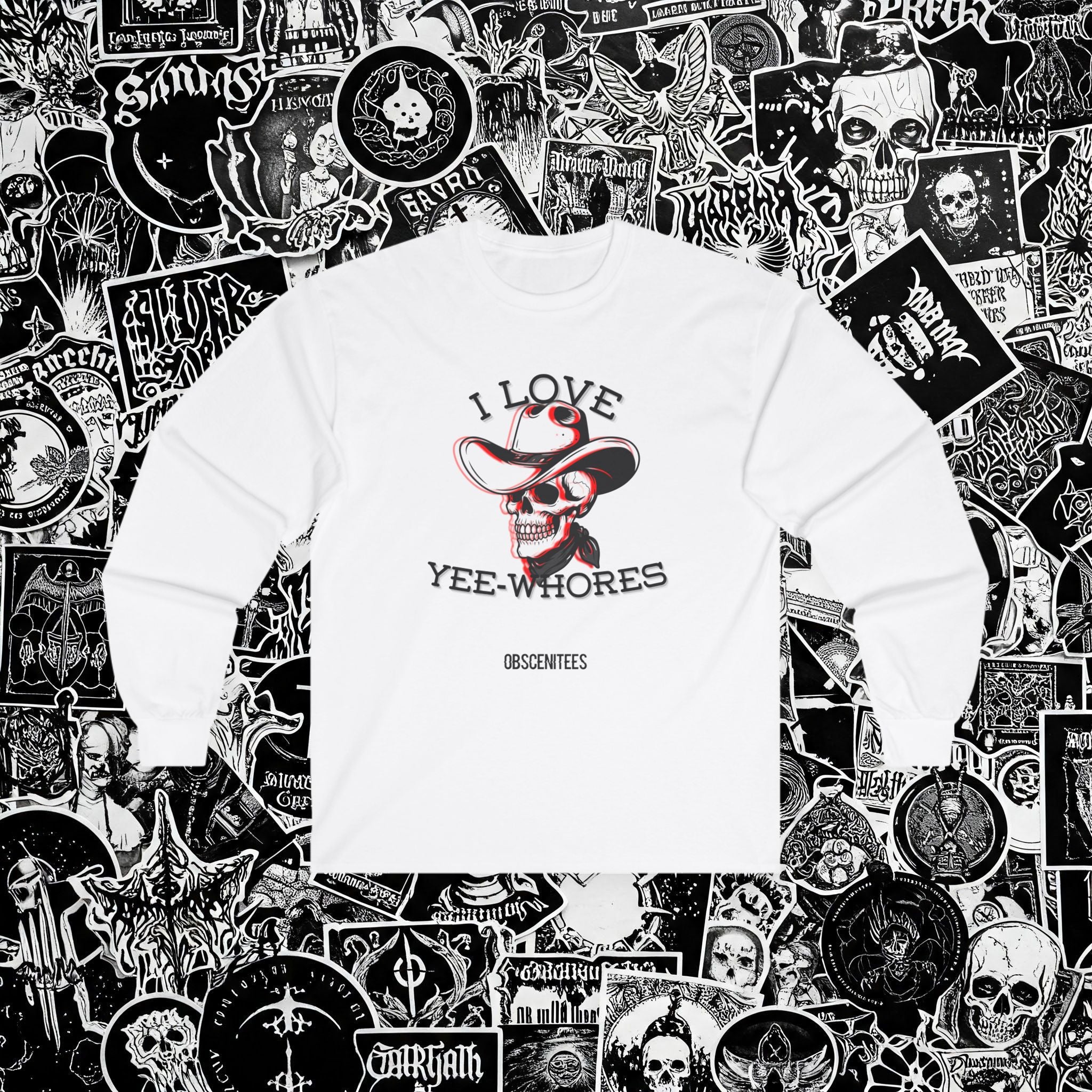 I LOVE YEE-WHORES LONG SLEEVE TEE